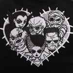 Universal Monsters Stitch Shoppe "Alexis" Cropped Cardigan Sweater Closeup Artwork View