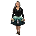 Universal Monsters Stitch Shoppe "Alexis" Cropped Cardigan Sweater Front Full Model View
