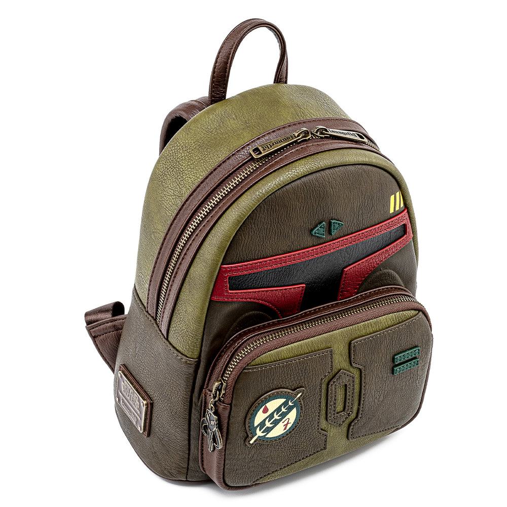 Boba Fett Cosplay Mini Backpack Top Side View-zoom