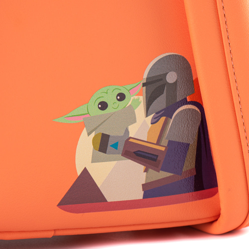 NYCC 2021 Virtual Con Exclusive - Star Wars The Mandalorian Grogu in Cradle Mini Backpack Closeup Artwork View-zoom