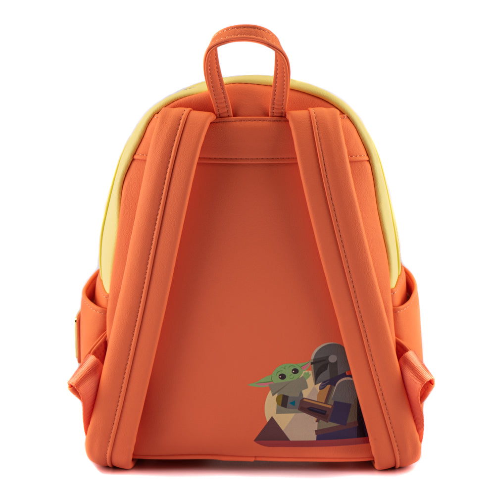 NYCC 2021 Virtual Con Exclusive - Star Wars The Mandalorian Grogu in Cradle Mini Backpack Back View-zoom