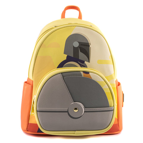 NYCC 2021 Virtual Con Exclusive - Star Wars The Mandalorian Grogu in Cradle Mini Backpack Front View with Cradle Closed