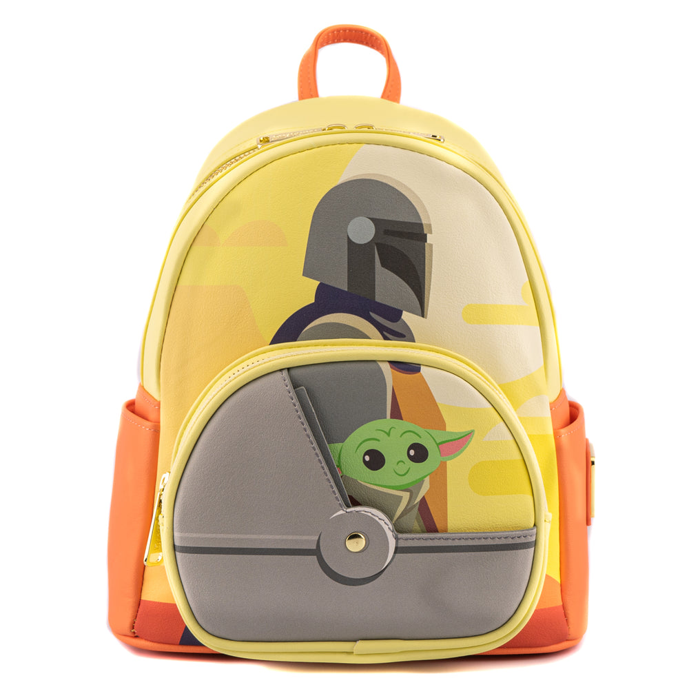 NYCC 2021 Virtual Con Exclusive - Star Wars The Mandalorian Grogu in Cradle Mini Backpack Front View-zoom