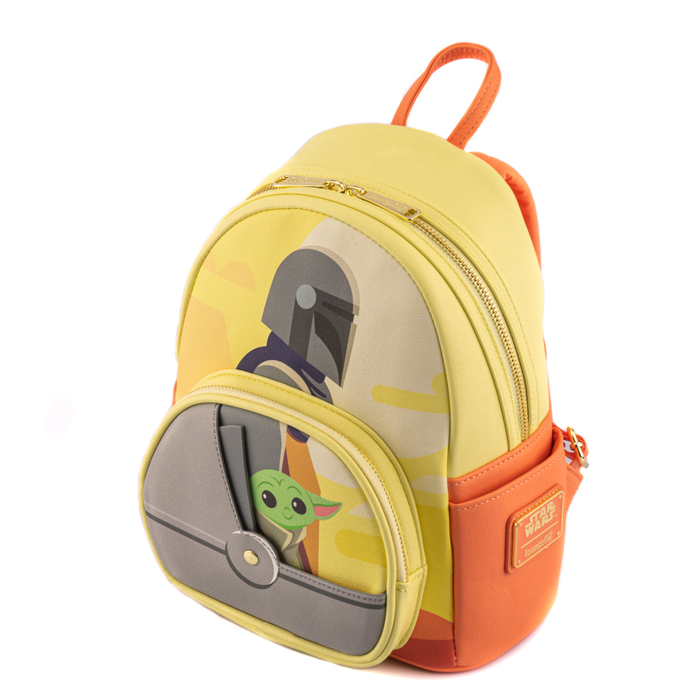 NYCC 2021 Virtual Con Exclusive - Star Wars The Mandalorian Grogu in Cradle Mini Backpack Top Side View-zoom