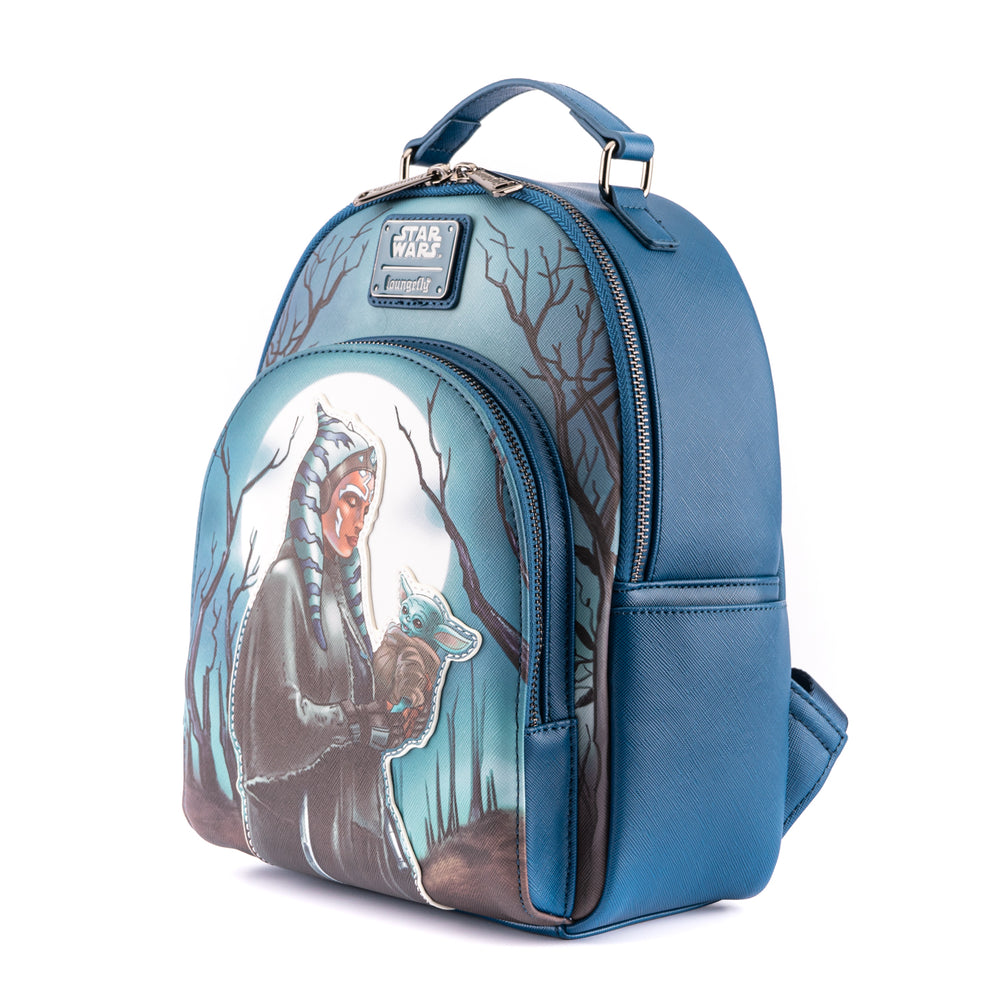 NYCC 2021 Virtual Con Exclusive - Star Wars The Mandalorian Ahsoka and Grogu Mini Backpack Side View-zoom