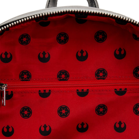 Star Wars Prequel Trilogy Triple Pocket Mini Backpack Inside Lining View