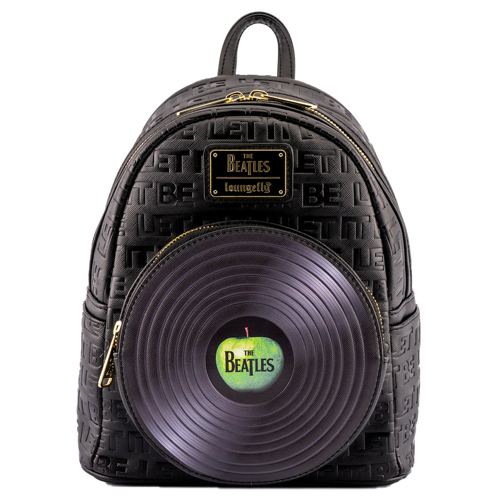 The Beatles Let It Be Vinyl Record Mini Backpack Front View-zoom