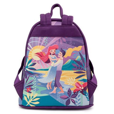 Disney The Little Mermaid Ariel Castle Mini Backpack Back View without Straps