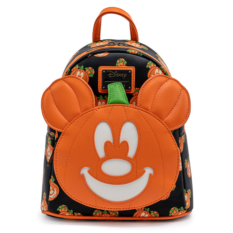 Disney Mickey-O-Lantern Glow in the Dark Mini Backpack Front View