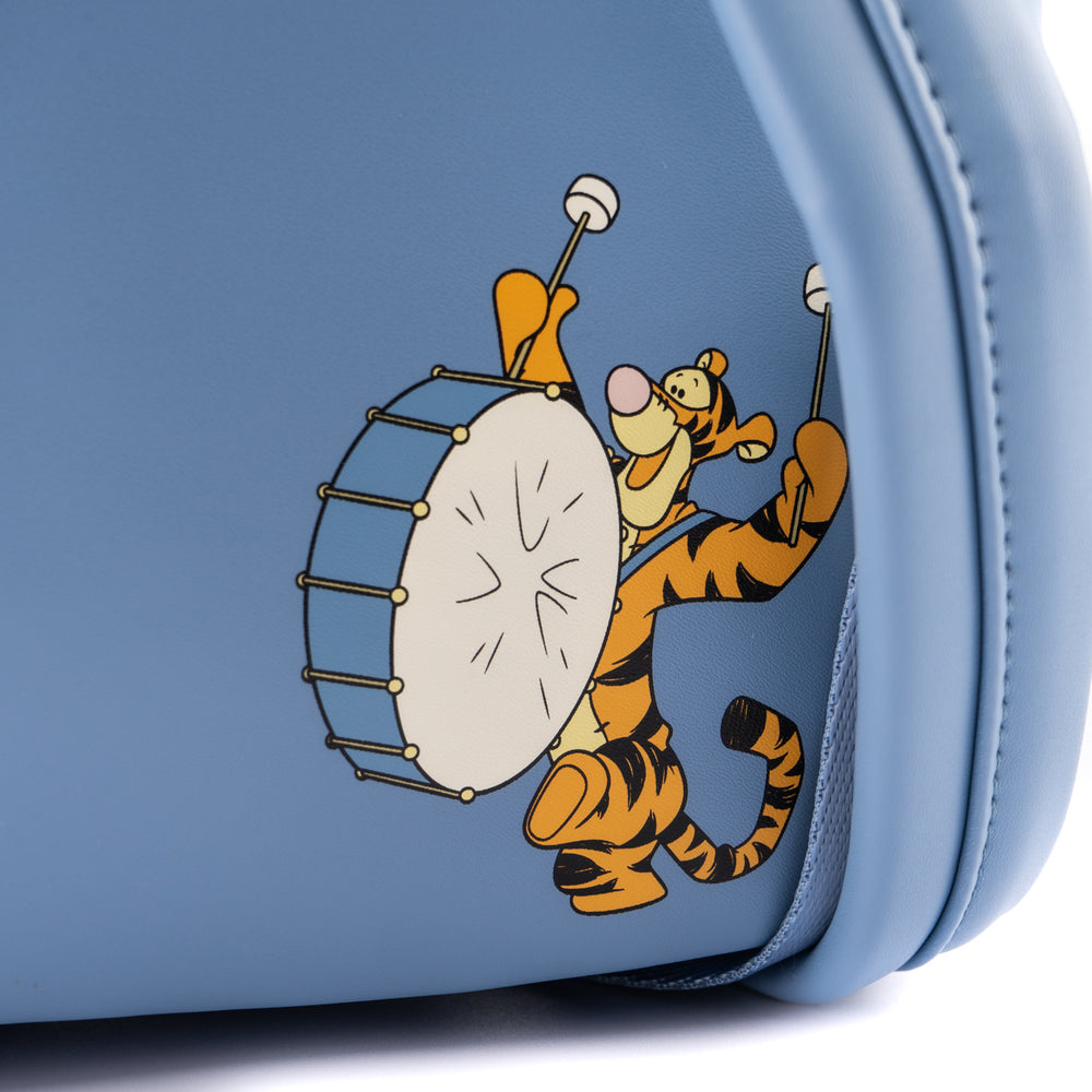 Winnie the Pooh 95th Anniversary Triple Pocket Mini Backpack Closeup Artwork View-zoom