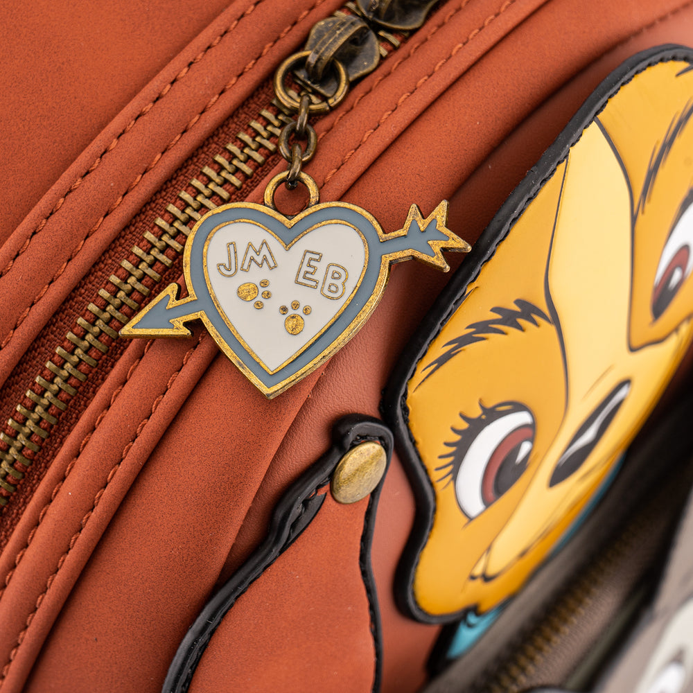 Lady and the Tramp Cosplay Mini Backpack Closeup Zipper Charm View-zoom