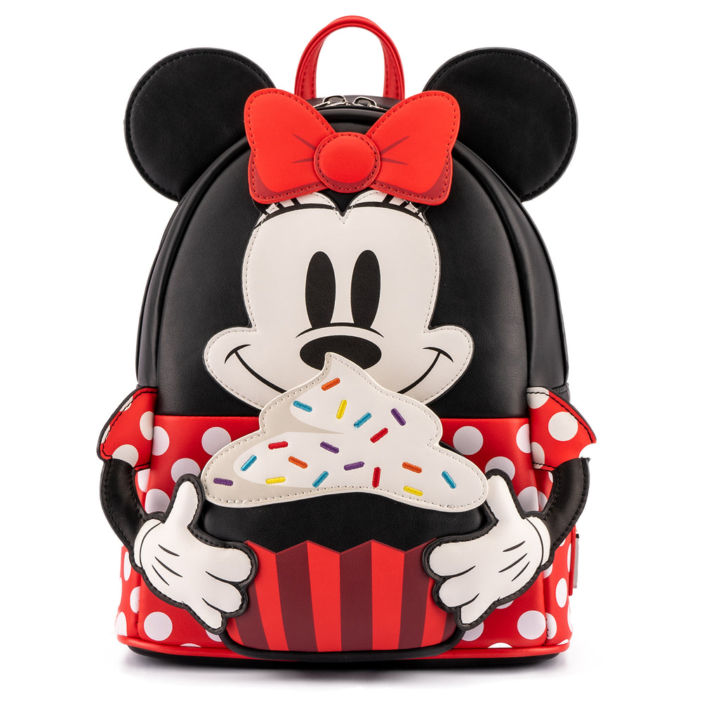Disney Minnie Mouse Sprinkle Cupcake Cosplay Mini Backpack Front View-zoom
