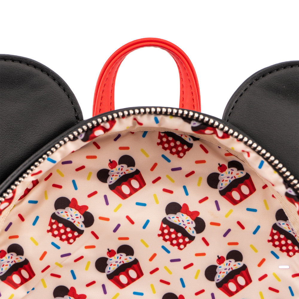 Disney Minnie Mouse Sprinkle Cupcake Cosplay Mini Backpack Inside Lining View-zoom