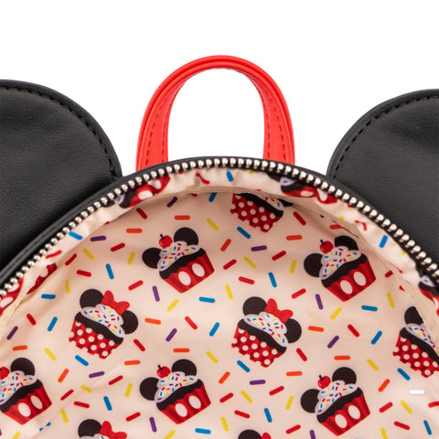 Disney Minnie Mouse Sprinkle Cupcake Cosplay Mini Backpack Inside Lining View