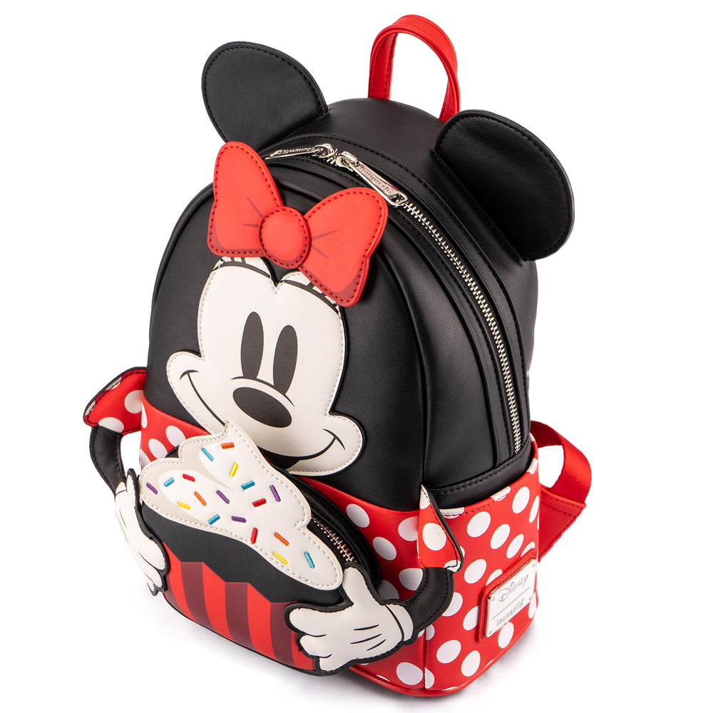 Disney Minnie Mouse Sprinkle Cupcake Cosplay Mini Backpack Top Side View-zoom