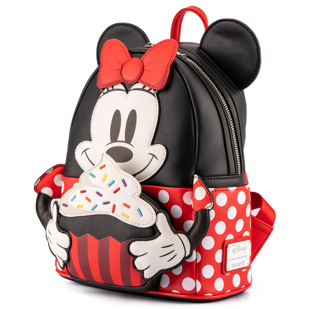 Disney Minnie Mouse Sprinkle Cupcake Cosplay Mini Backpack Side View-zoom