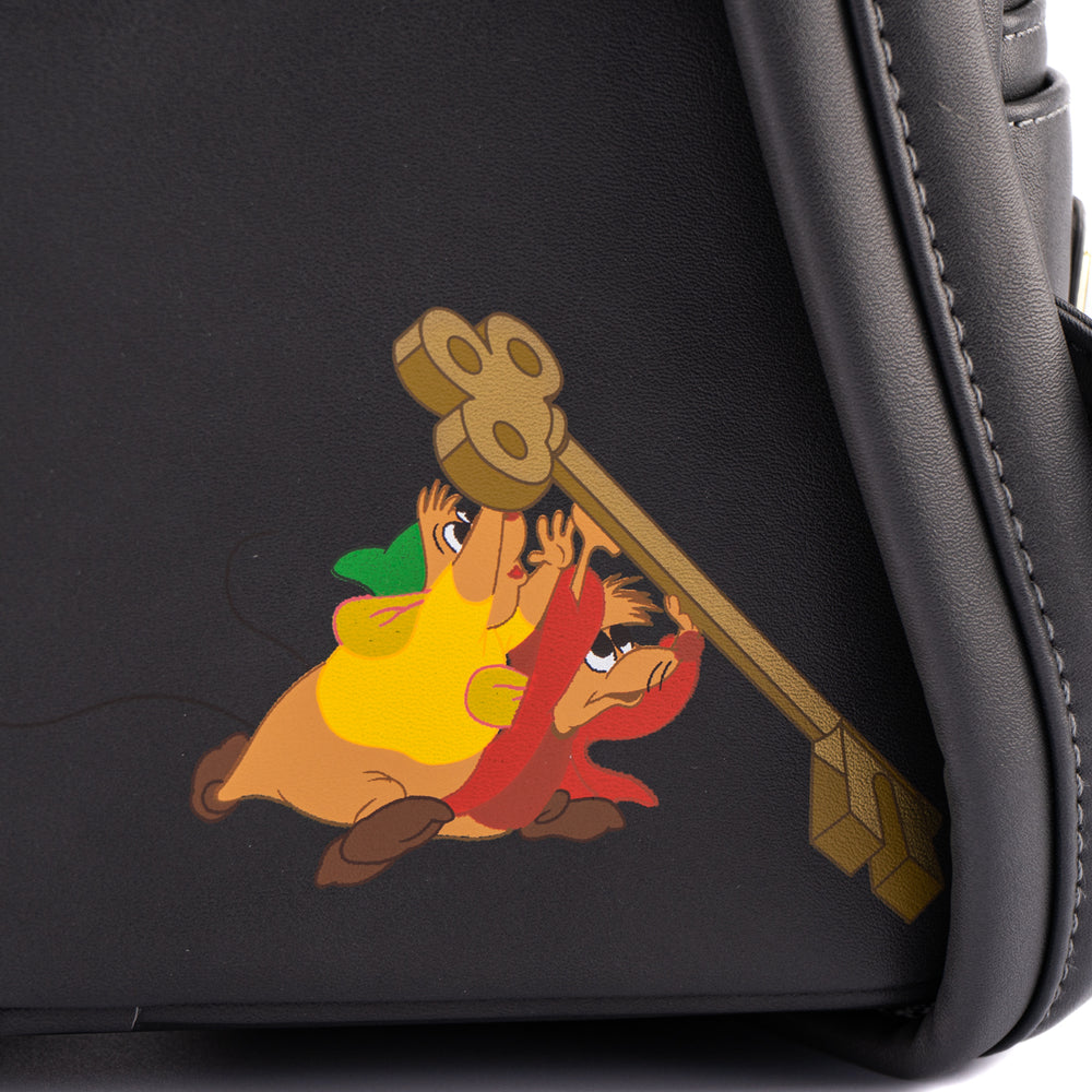 Disney Cinderella Evil Stepmother and Stepsisters Villains Scene Mini Backpack Closeup Artwork View-zoom