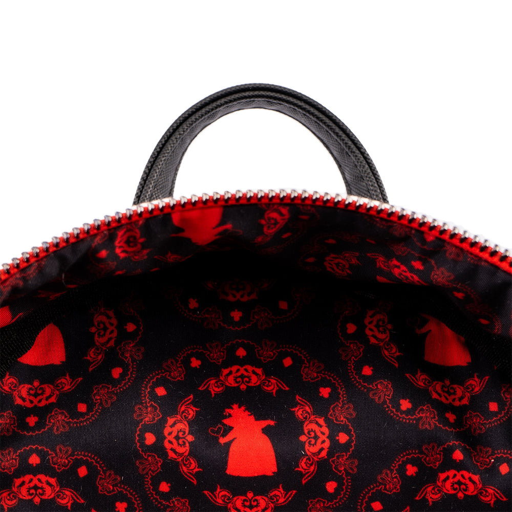 Alice in Wonderland Queen of Hearts Villains Scene Mini Backpack Inside Lining View-zoom