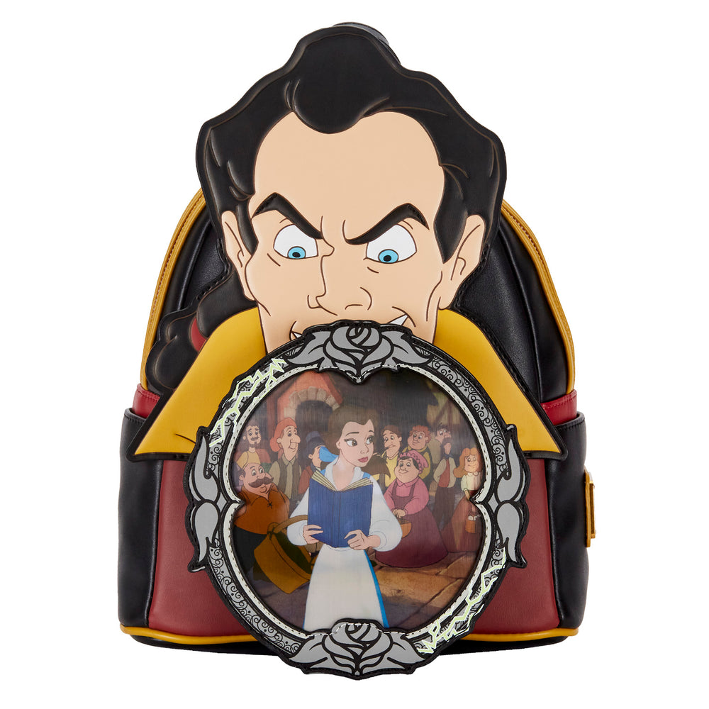 Beauty and the Beast Gaston Villains Scene Mini Backpack Front View-zoom