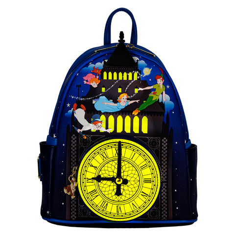 Peter Pan Clock Glow in the Dark Mini Backpack Front  Glow View