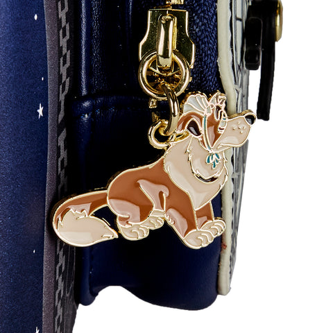 Peter Pan Clock Glow in the Dark Mini Backpack Closeup Zipper Charm View