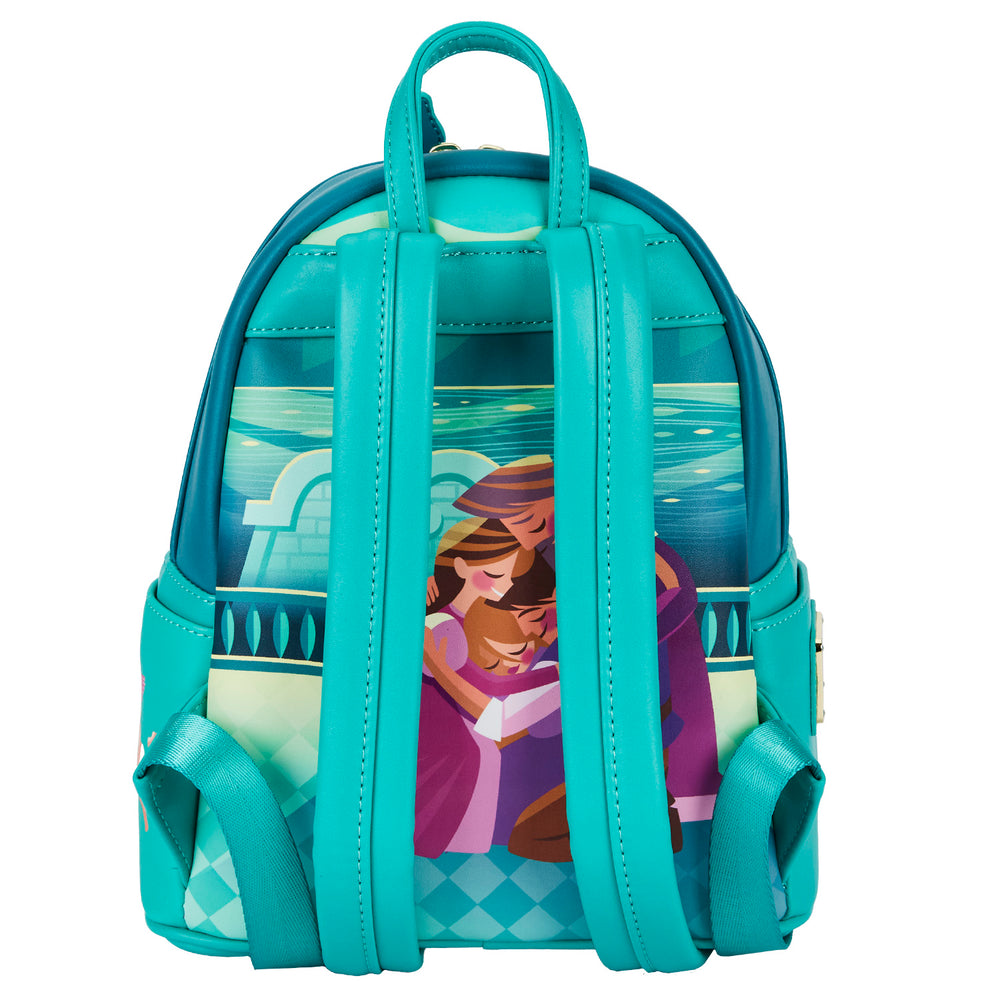 Tangled Rapunzel Castle Glow in the Dark Mini Backpack Back View-zoom