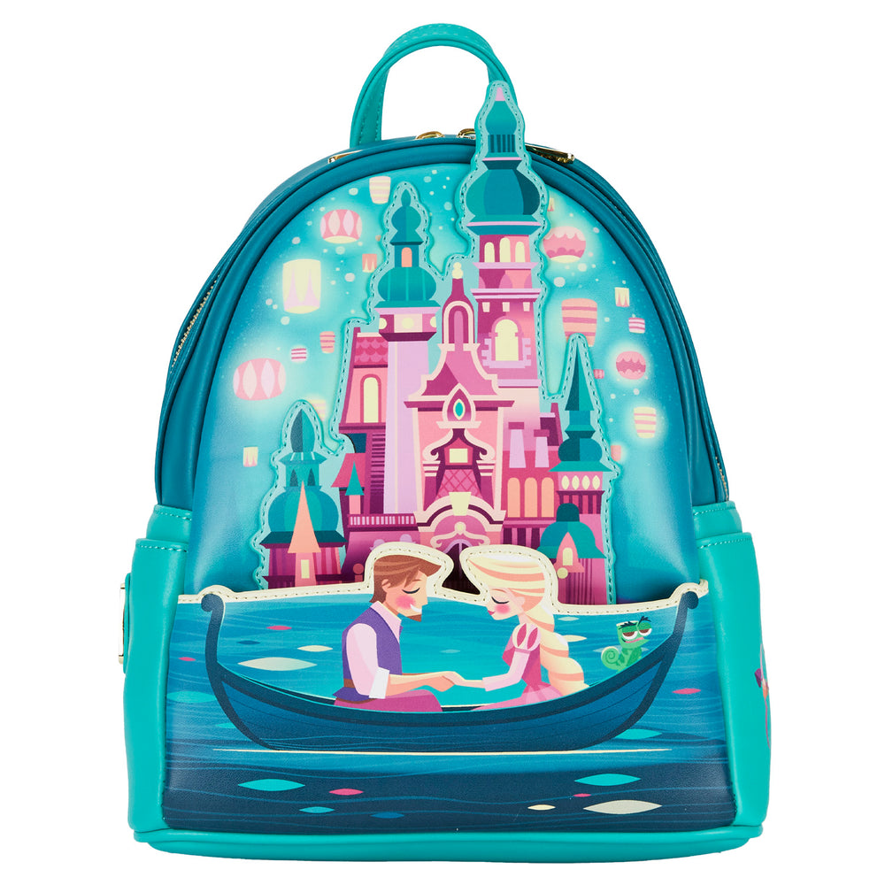 Tangled Rapunzel Castle Glow in the Dark Mini Backpack Front View-zoom