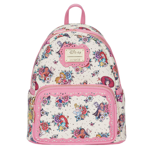 Disney Princess Floral Tattoo Mini Backpack Front View