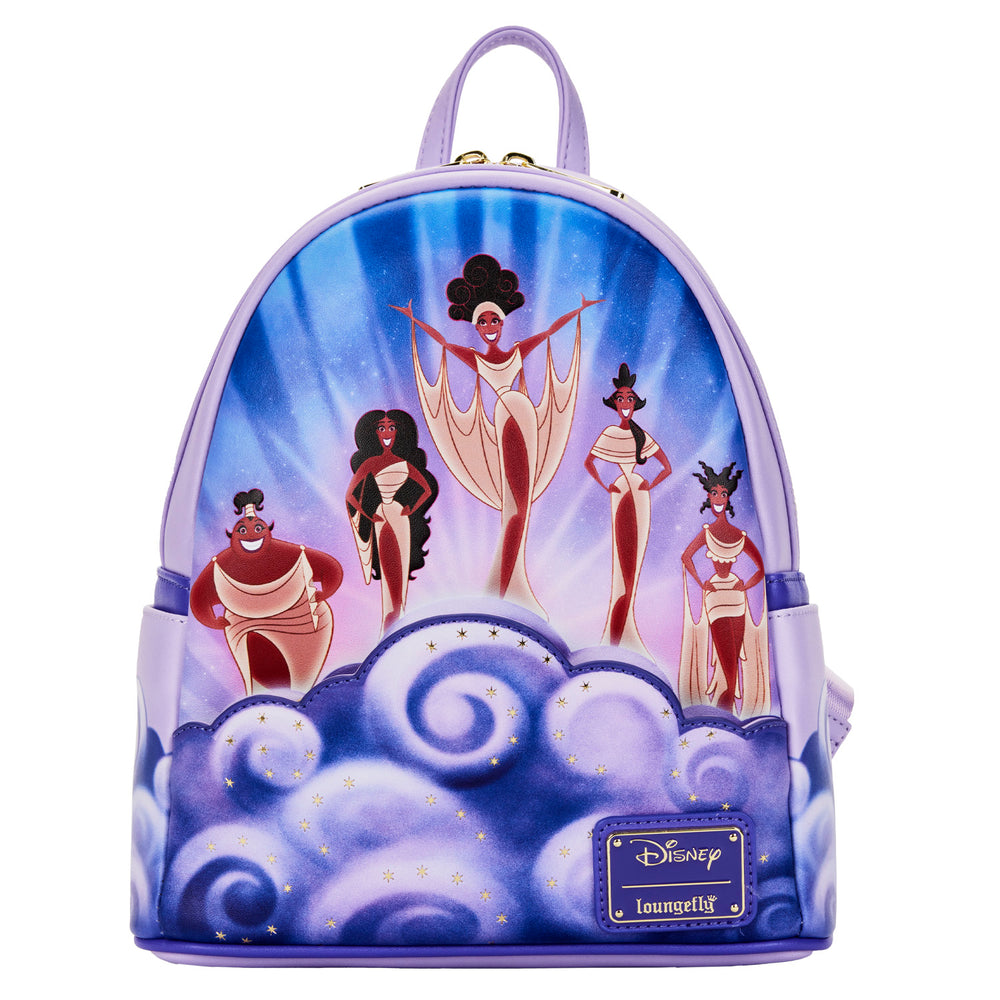 Hercules Muses Clouds Mini Backpack Front View-zoom