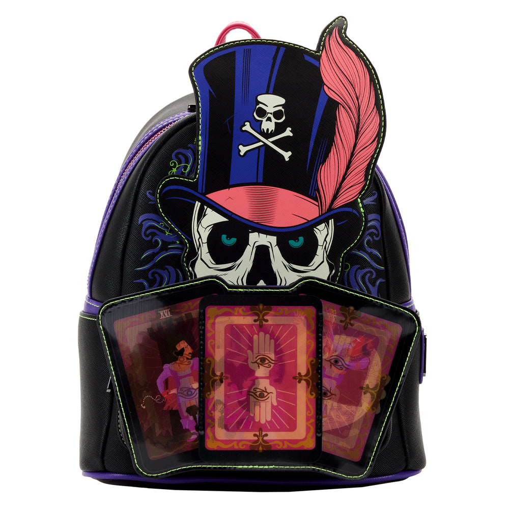 The Princess and the Frog Dr. Facilier Glow and Lenticular Mini Backpack Front View-zoom