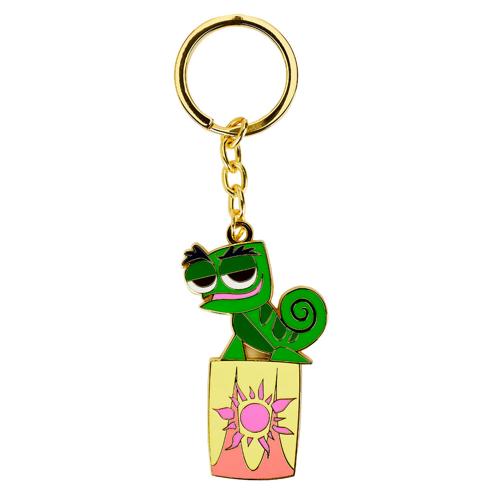 Tangled Rapunzel Pascal Keychain Front View-zoom