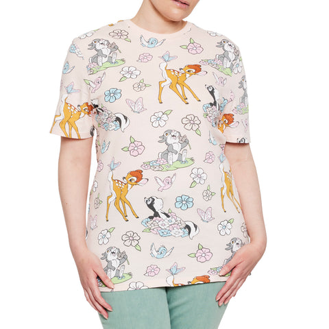 Bambi Spring Time Tee Closeup Front Model View