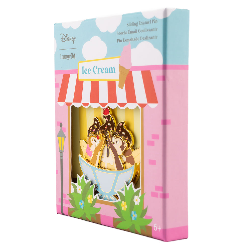 Chip and Dale Sweet Treats Sliding Pin Side View in Box-zoom