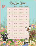 Disney Stitch Shoppe Bambi "Laci" Dress Sizing Chart