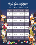 Stitch Shoppe Snow White Lauren Dress Size Chart View