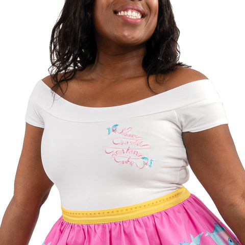 Disney Stitch Shoppe Cinderella Embroidered "Dizzy" Fashion Top