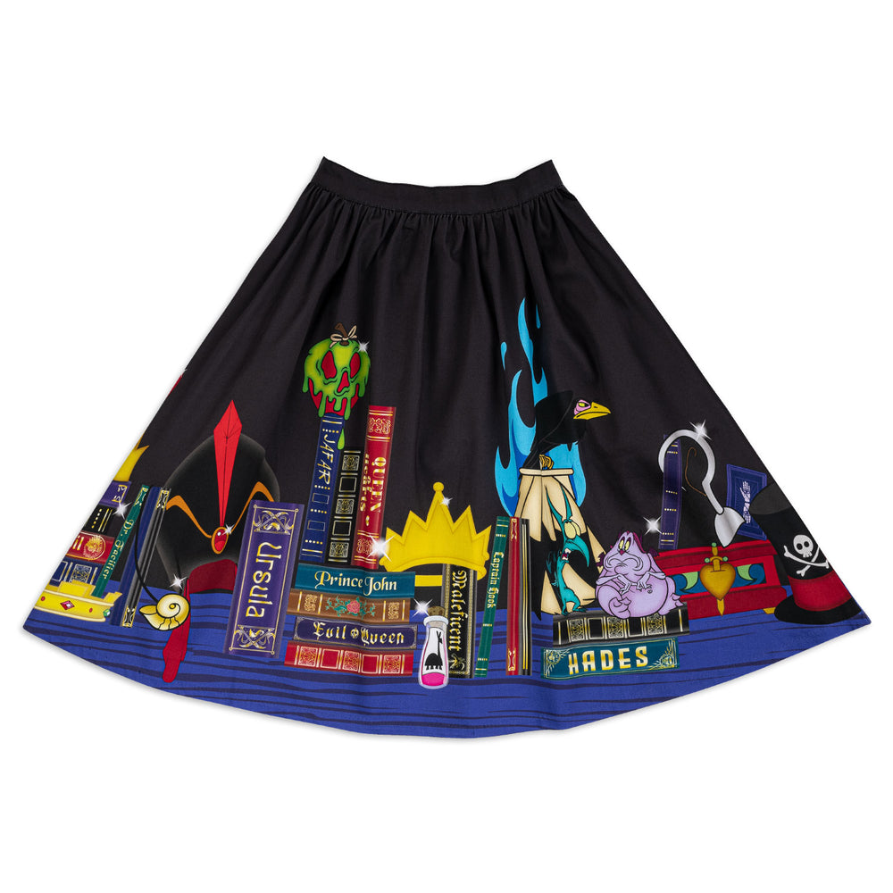 Disney Stitch Shoppe Villains Books "Sandy" Skirt Front Flat View-zoom