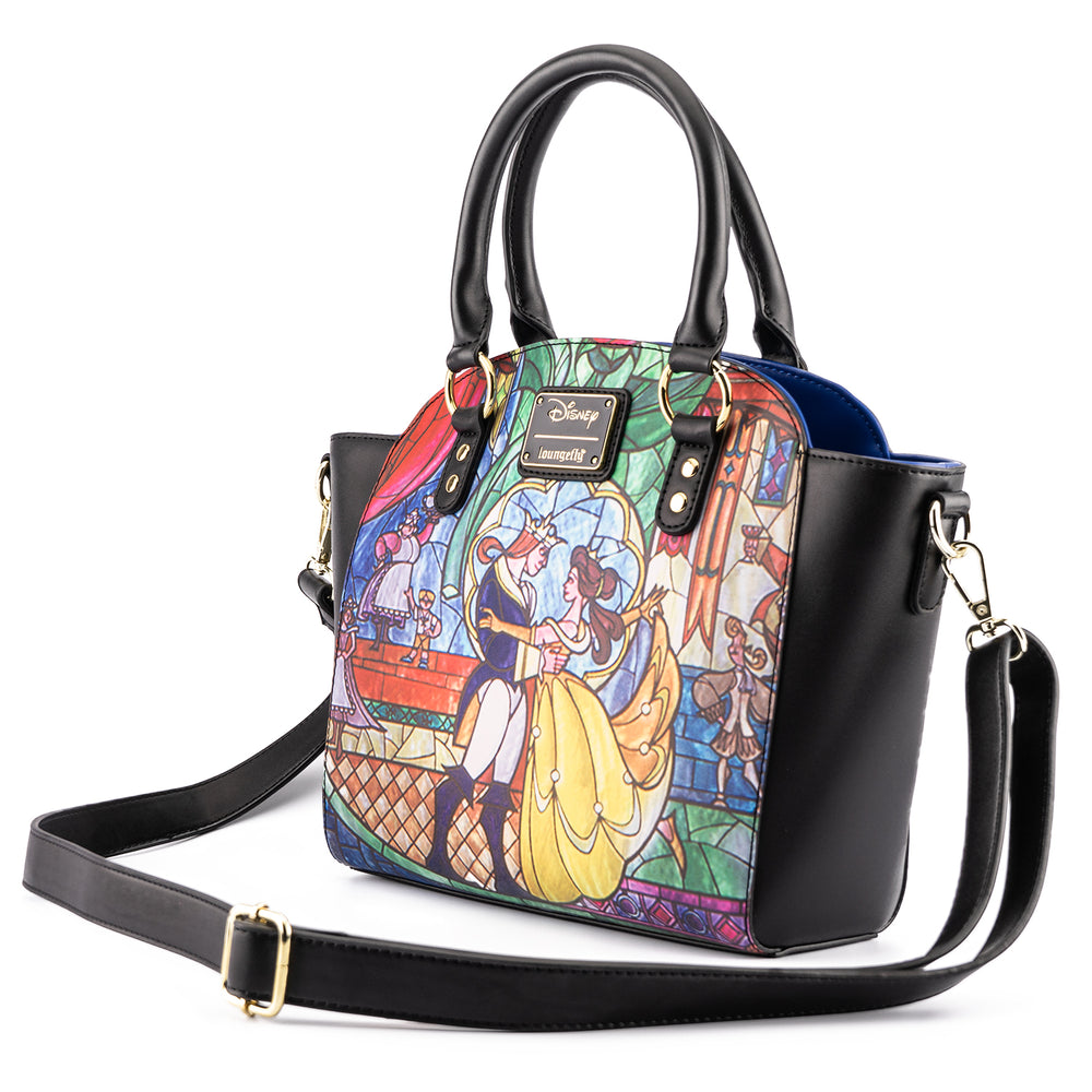 Disney Beauty and the Beast Belle Castle Crossbody Bag Inside Side View-zoom