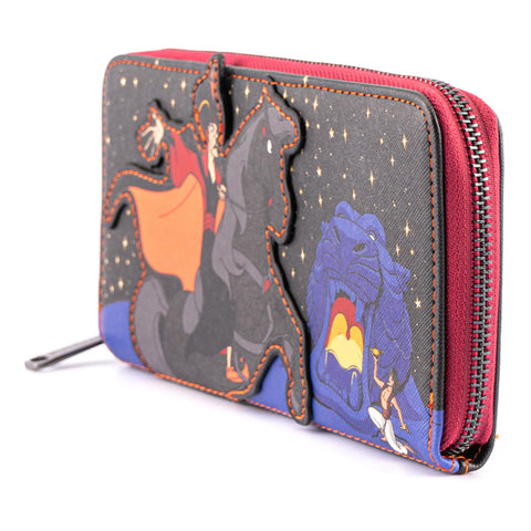 Disney Aladdin Jafar Villains Scene Zip Around Wallet Side View