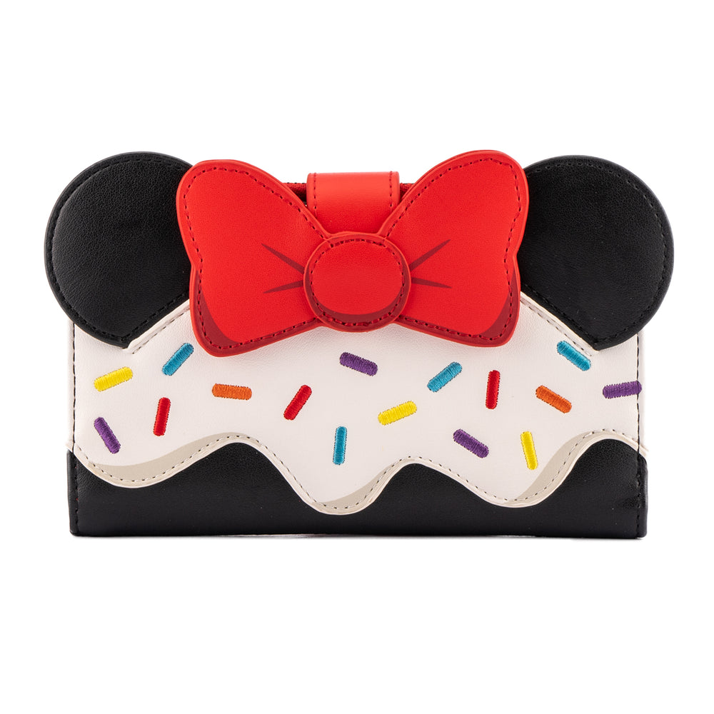 Disney Minnie Mouse Sprinkle Cupcake Cosplay Flap Wallet Front View-zoom