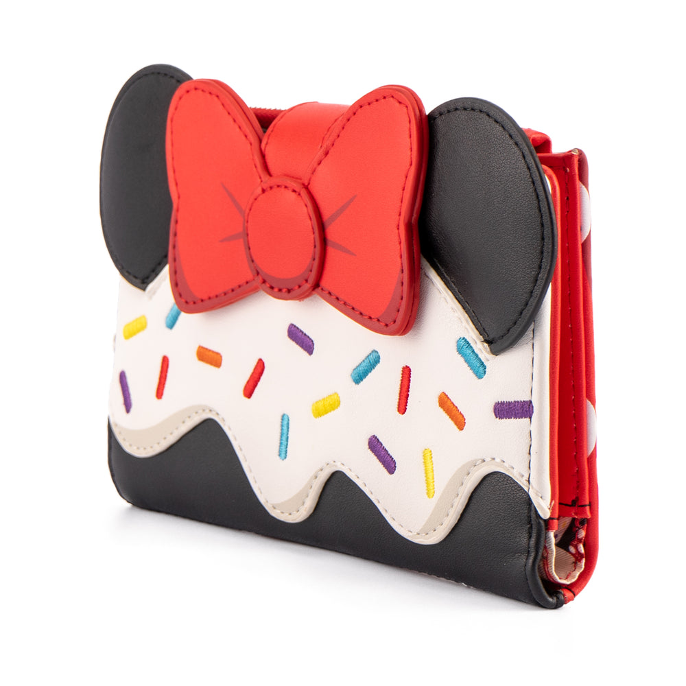 Disney Minnie Mouse Sprinkle Cupcake Cosplay Flap Wallet Side View-zoom