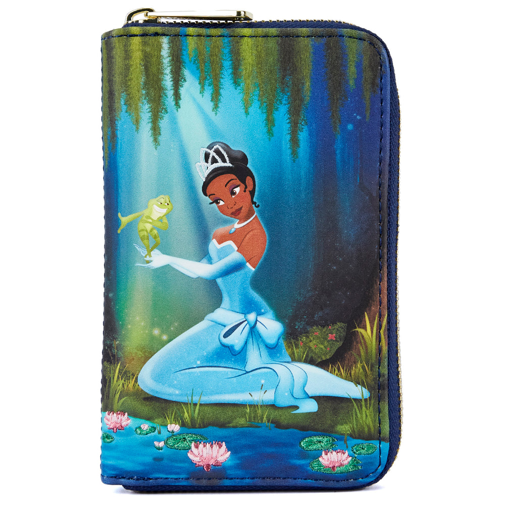 Exclusive - Princess Tiana and the Frog Bayou Scene Zip Around Wallet Front View-zoom