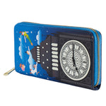 Peter Pan Clock Glow in the Dark Zip Around Wallet Side View