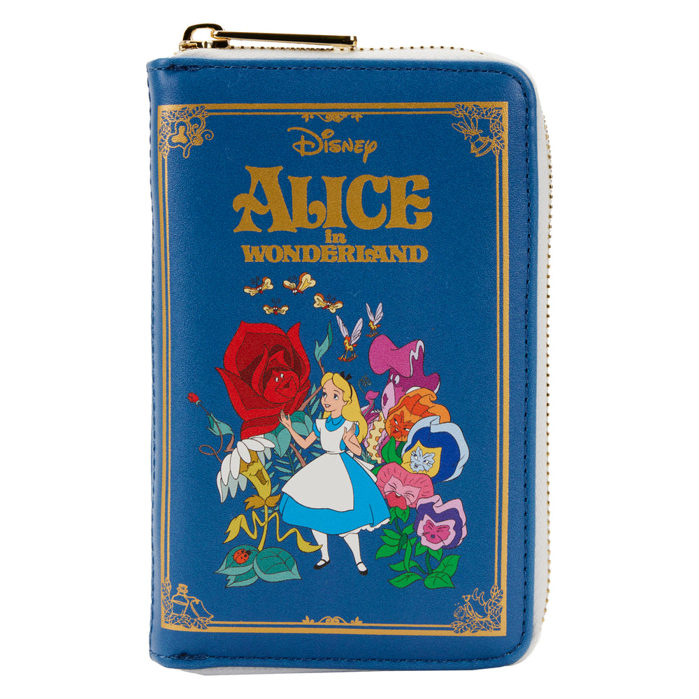 Alice in Wonderland Book Zip Around Wallet Front View-zoom