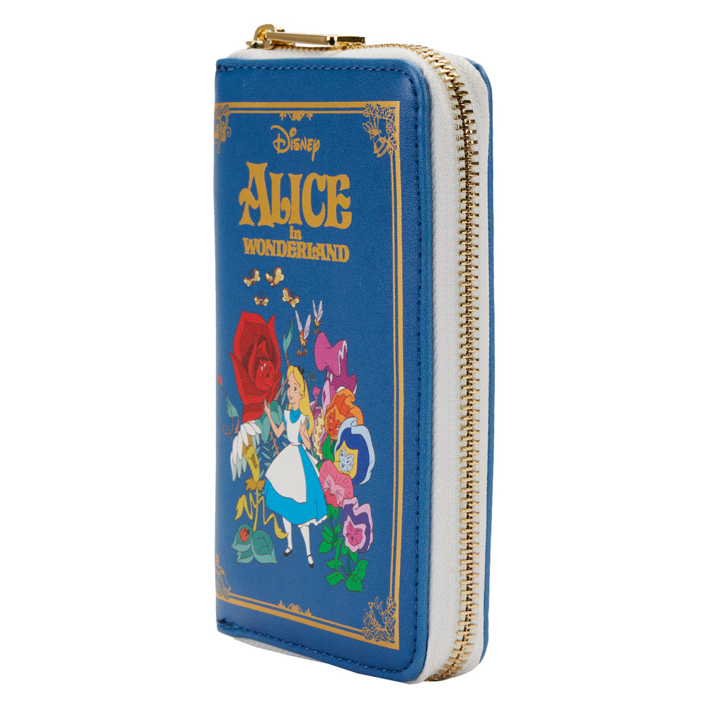 Alice in Wonderland Book Zip Around Wallet-zoom