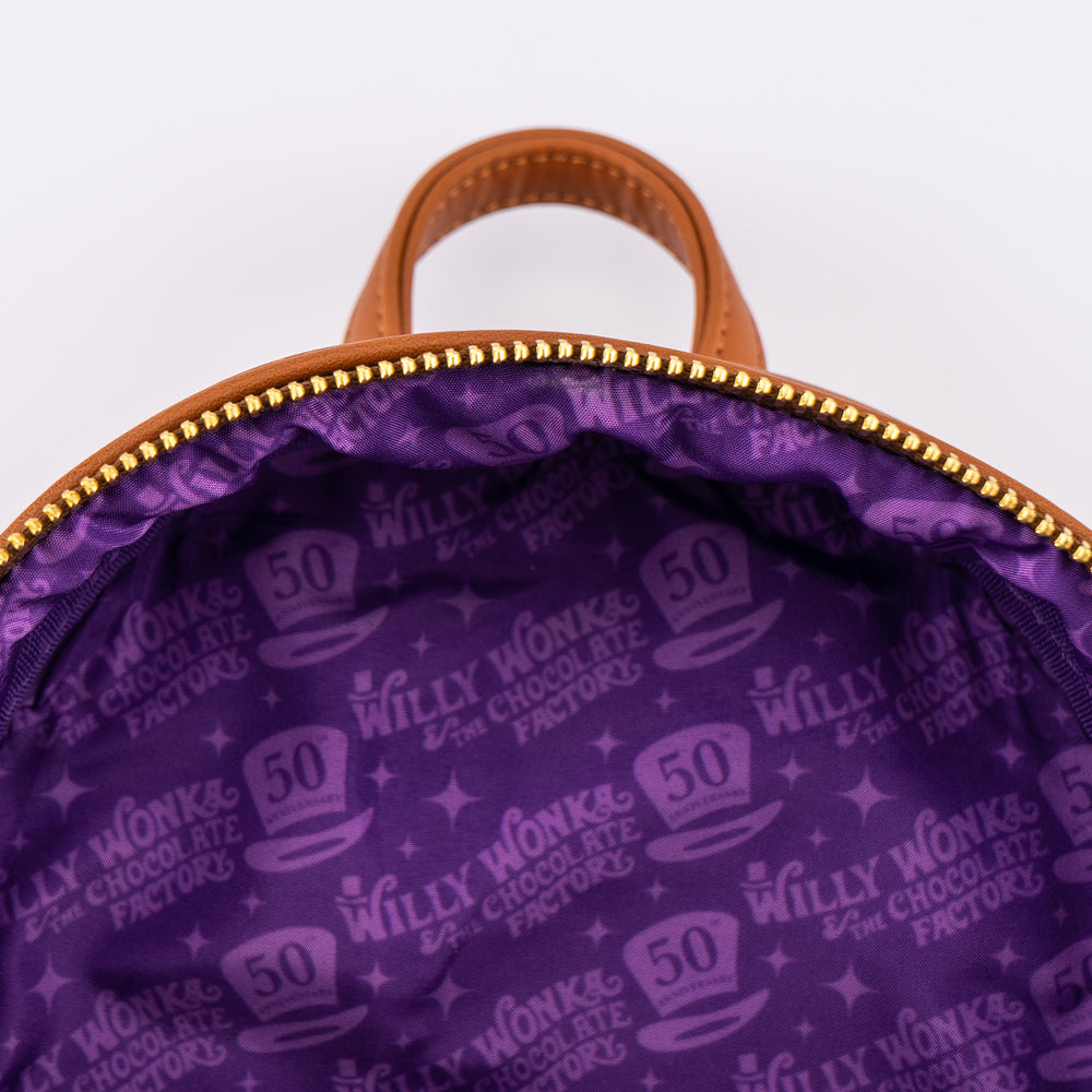 Willy Wonka Charlie and the Chocolate Factory 50th Anniversary Mini Backpack Inside Lining View-zoom