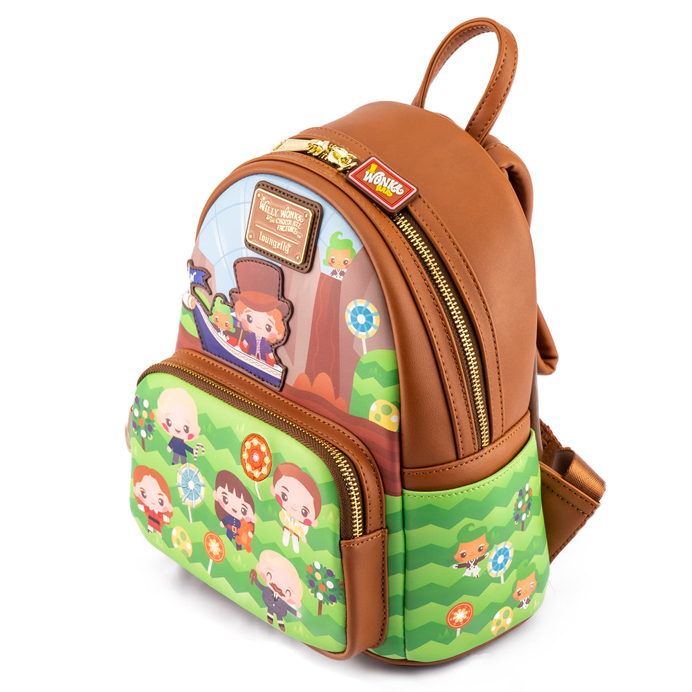 Willy Wonka Charlie and the Chocolate Factory 50th Anniversary Mini Backpack Top Side View-zoom
