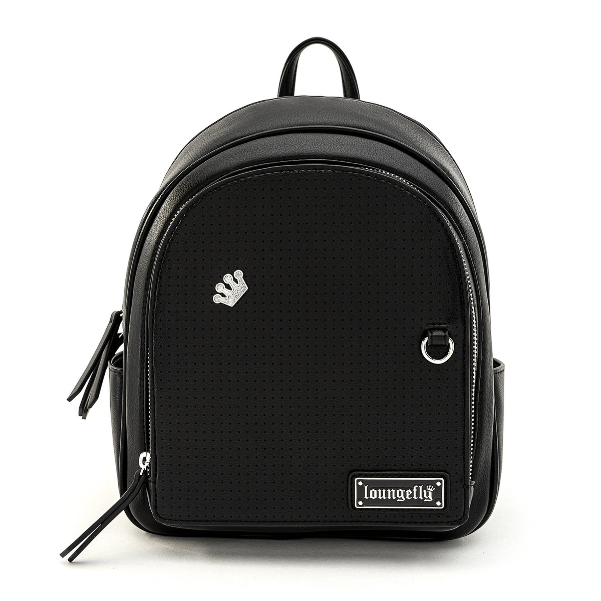 black leather mini backpack