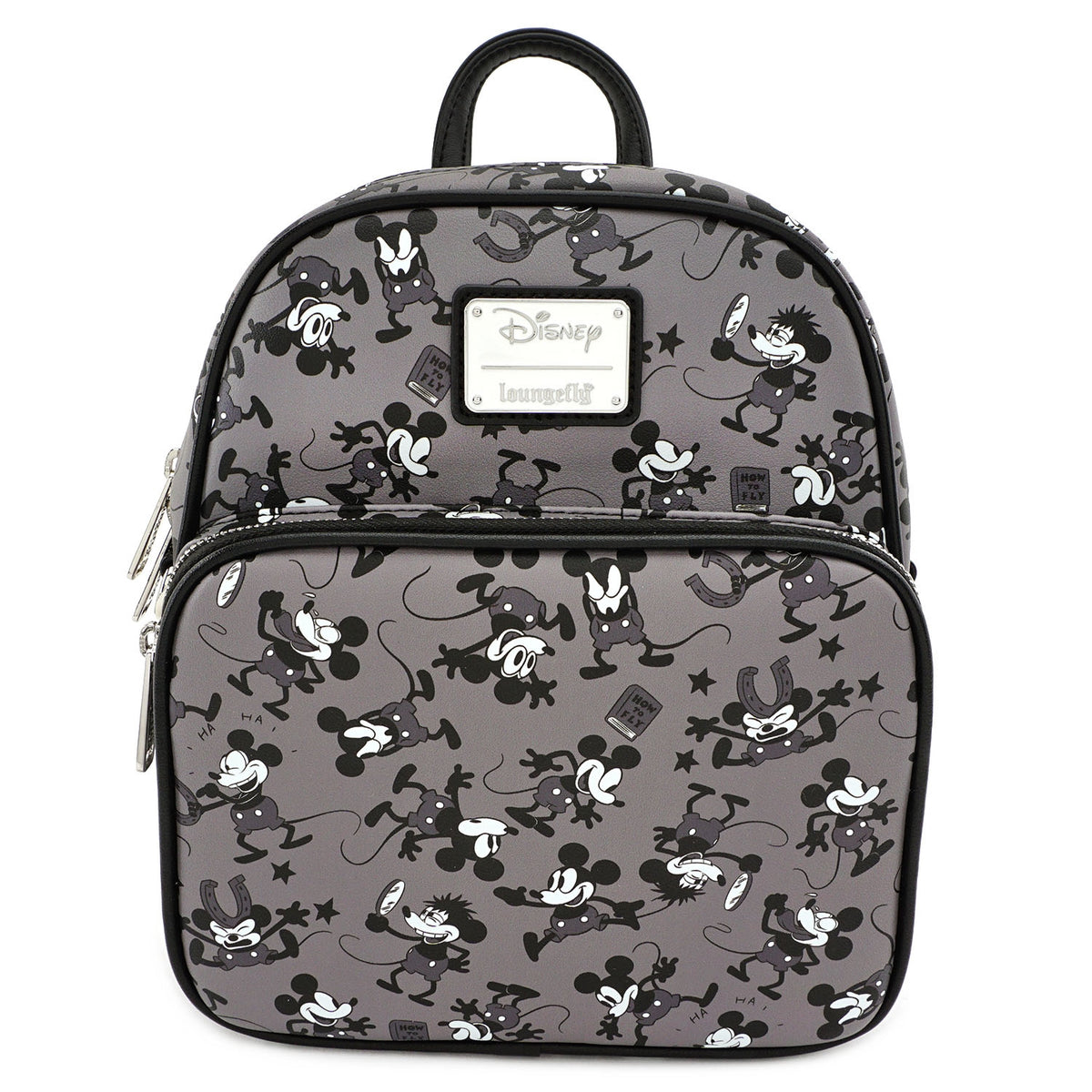 black and white mickey mouse backpack