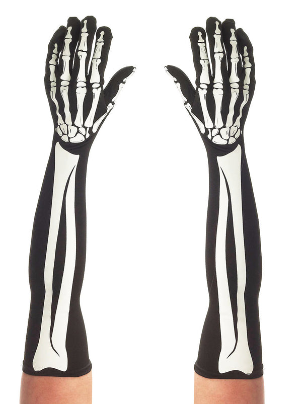 skeleton opera gloves